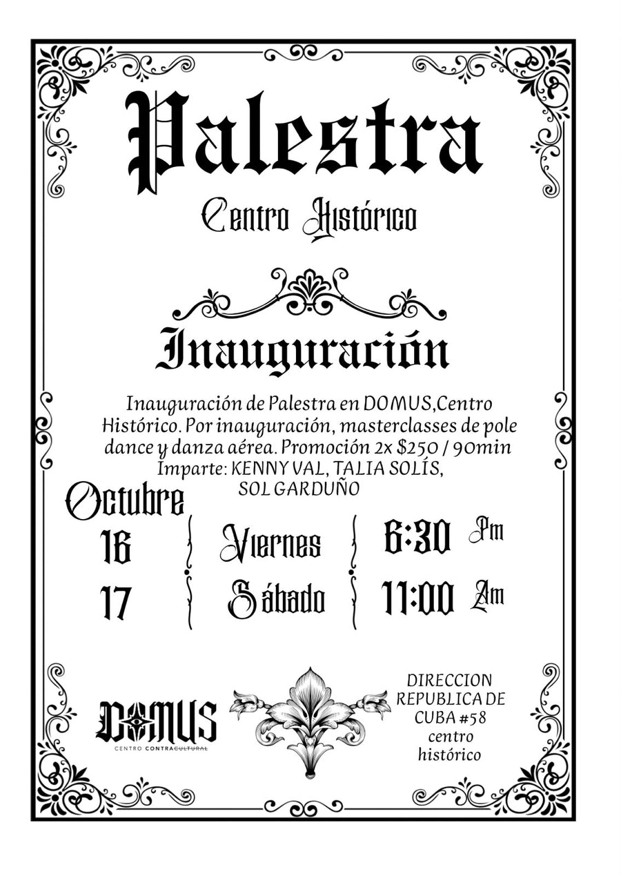 PALESTRA - POLE DANCE | 16 Y 17 DE OCTUBRE
